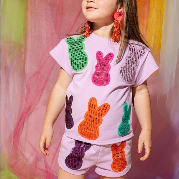 QUEEN OF SPARKLES Other - QUEEN OF SPARKLES -Multi Peep Kids Bunny Matching Set -Lavender size 6